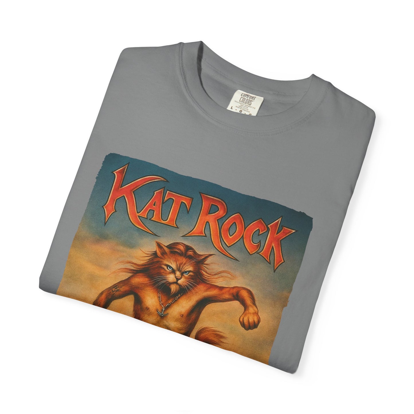 Kat Rock Tee – Strutting Beach Cat Graphic