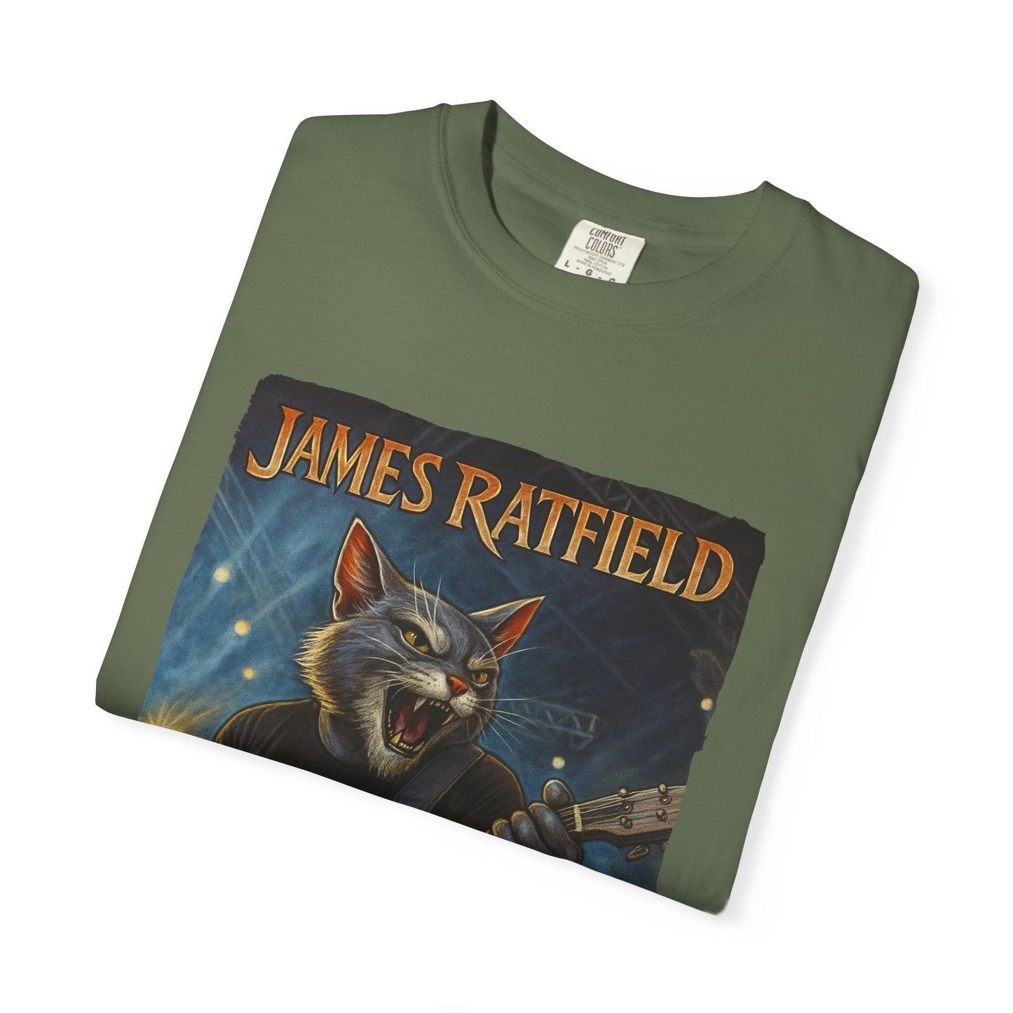 James Ratfield Tee – Cat Guitarist Rock Graphic