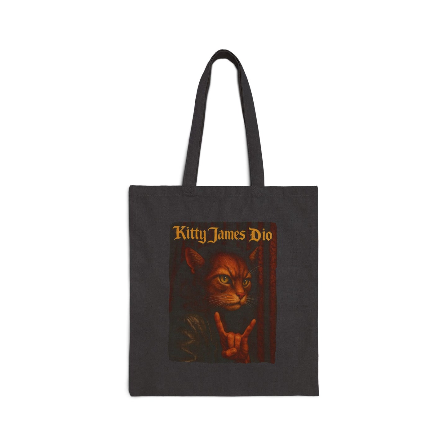 Kitty James Dio Cat Tote – Funny Metal Canvas Bag