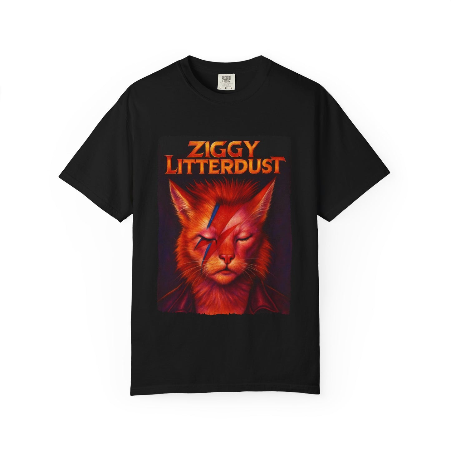 Rock Cat “Ziggy Litterdust” Tee on Comfort Colors