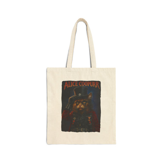 Alice Coopurr Cat Tote – Funny Rock Canvas Bag