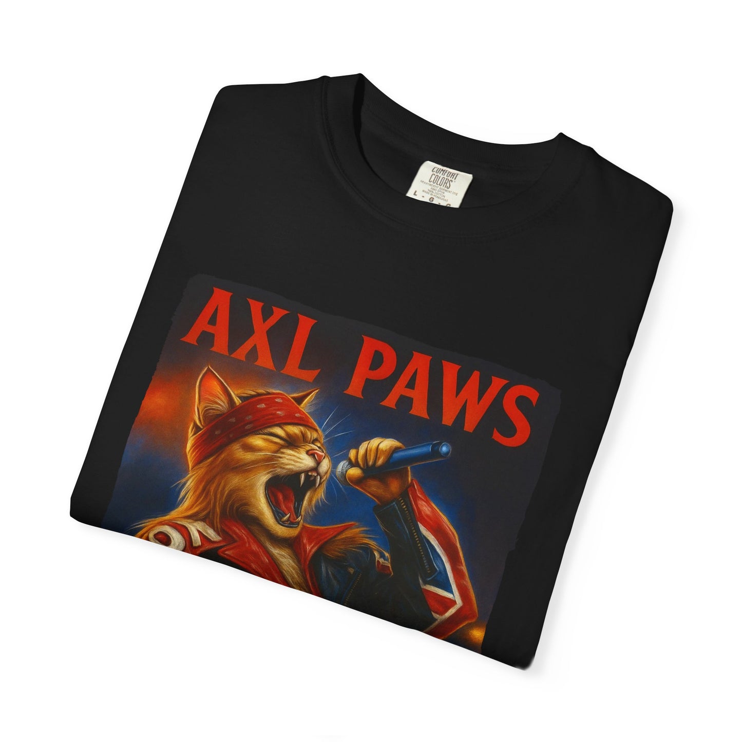 Axl Paws Tee – Cat Frontman Concert Graphic
