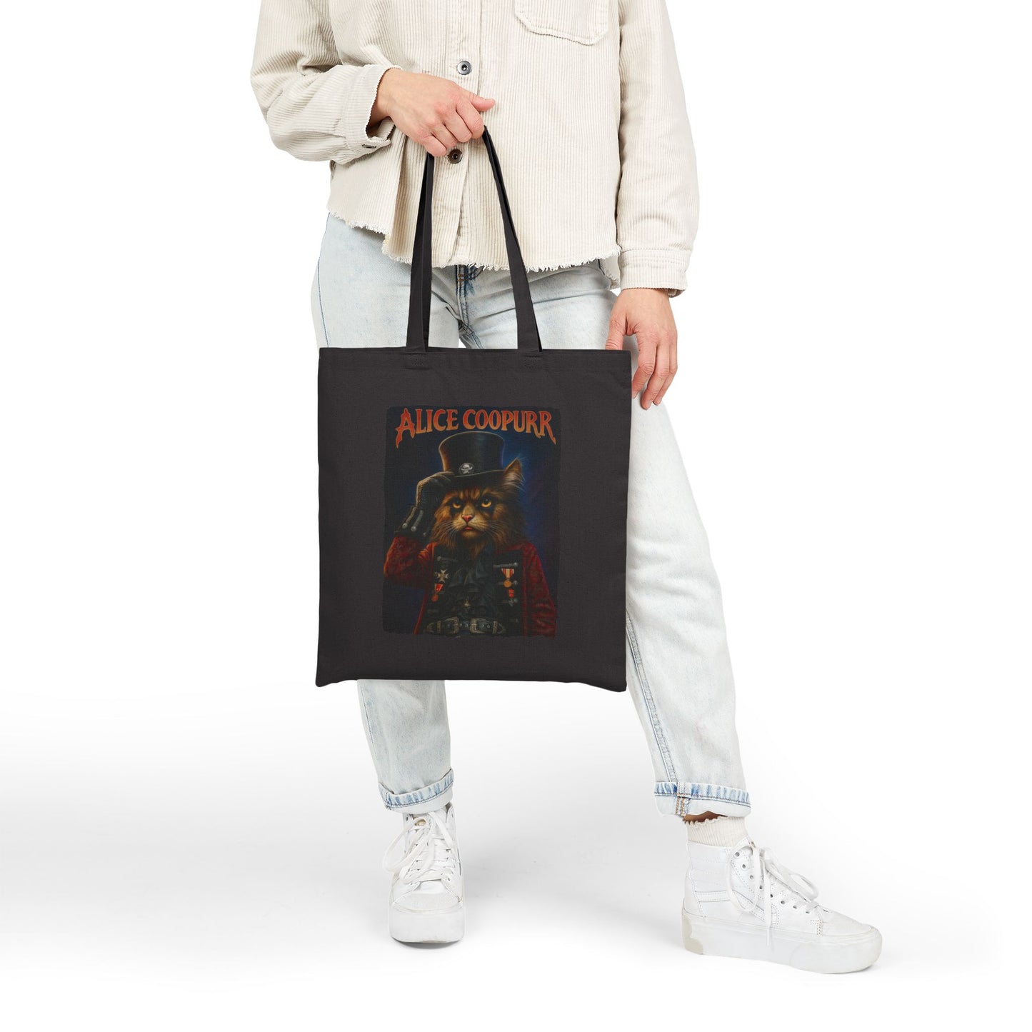 Alice Coopurr Cat Tote – Funny Rock Canvas Bag