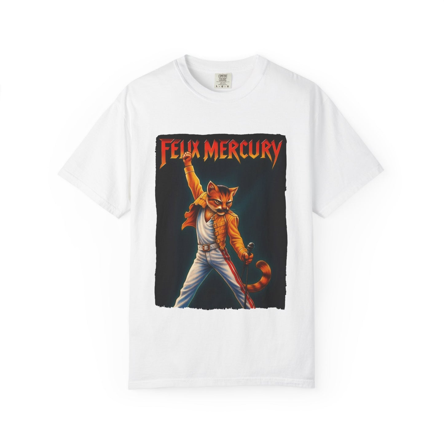 Felix Mercury Cat Rock T-Shirt – Cat Frontman Concert Graphic