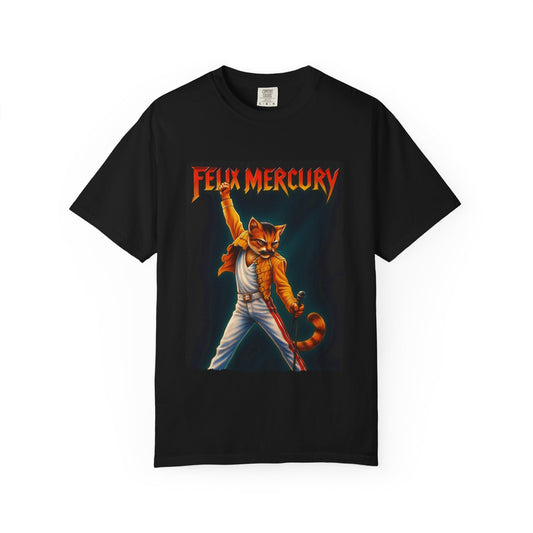 Felix Mercury Cat Rock T-Shirt – Cat Frontman Concert Graphic