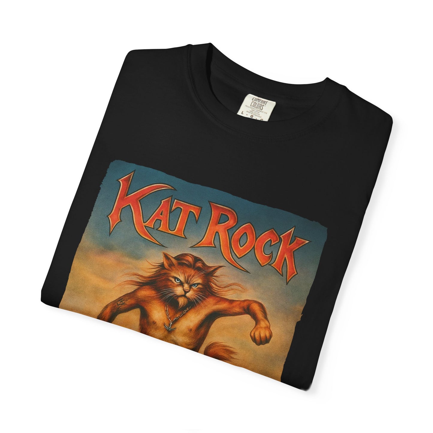 Kat Rock Tee – Strutting Beach Cat Graphic