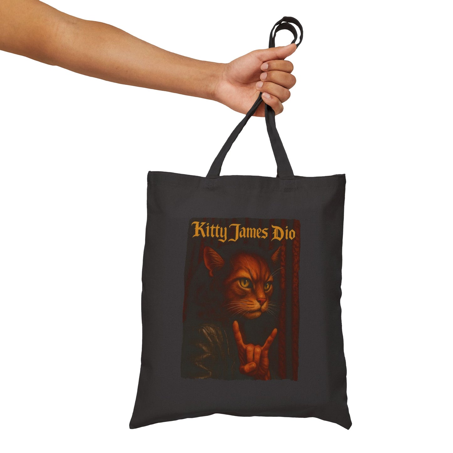Kitty James Dio Cat Tote – Funny Metal Canvas Bag