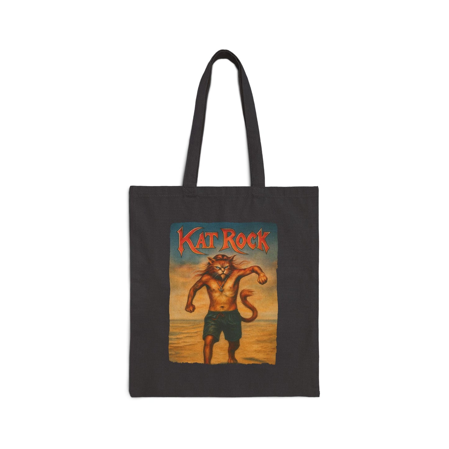 Kat Rock Cat Tote – Funny Rock Canvas Bag