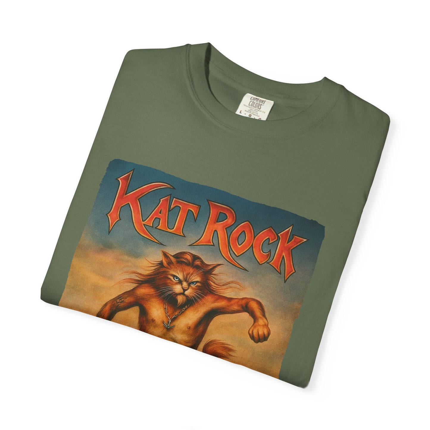 Kat Rock Tee – Strutting Beach Cat Graphic