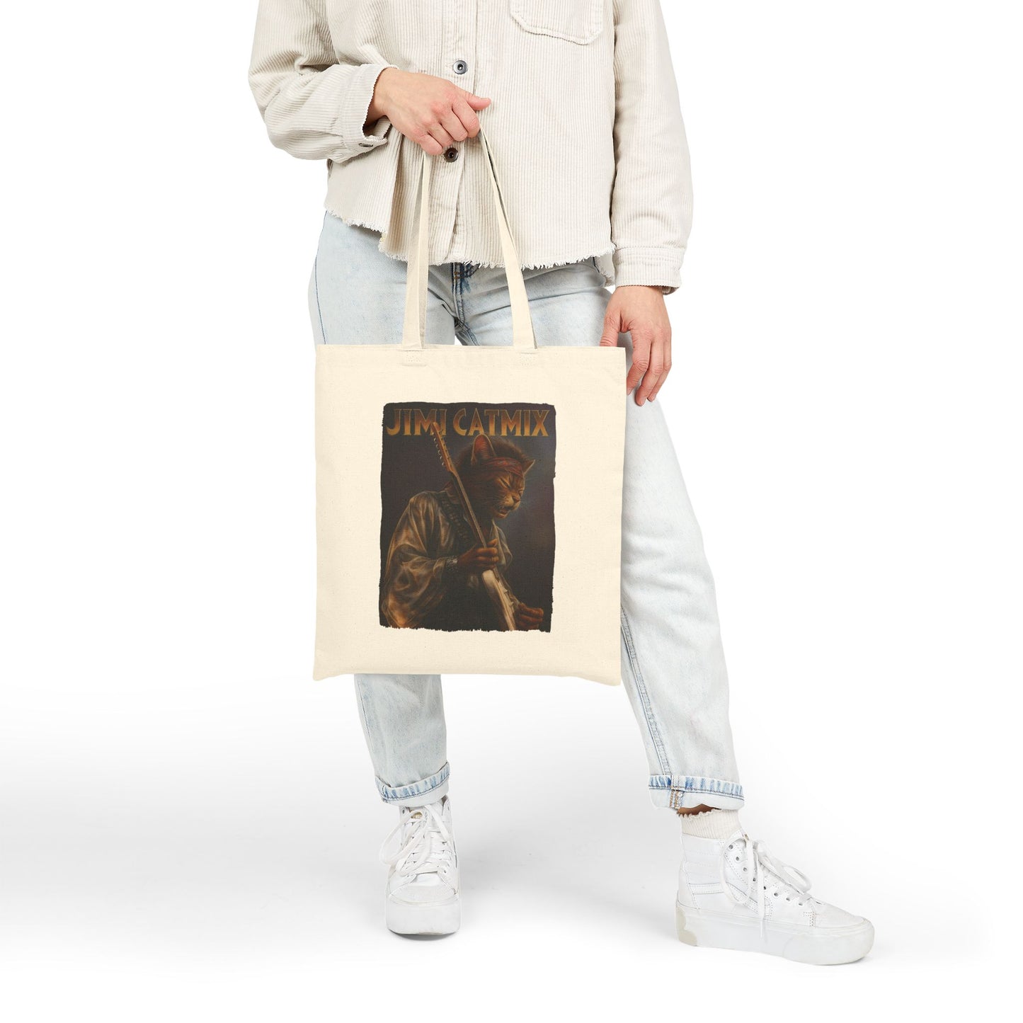 Jimi Catmix Cat Tote – Funny Rock Canvas Bag