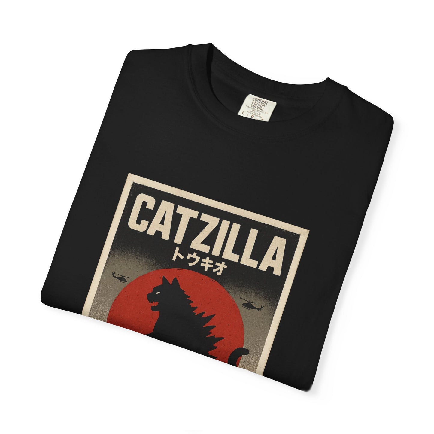 Catzilla Tokyo Retro Graphic Tee – Comfort Colors® Unisex