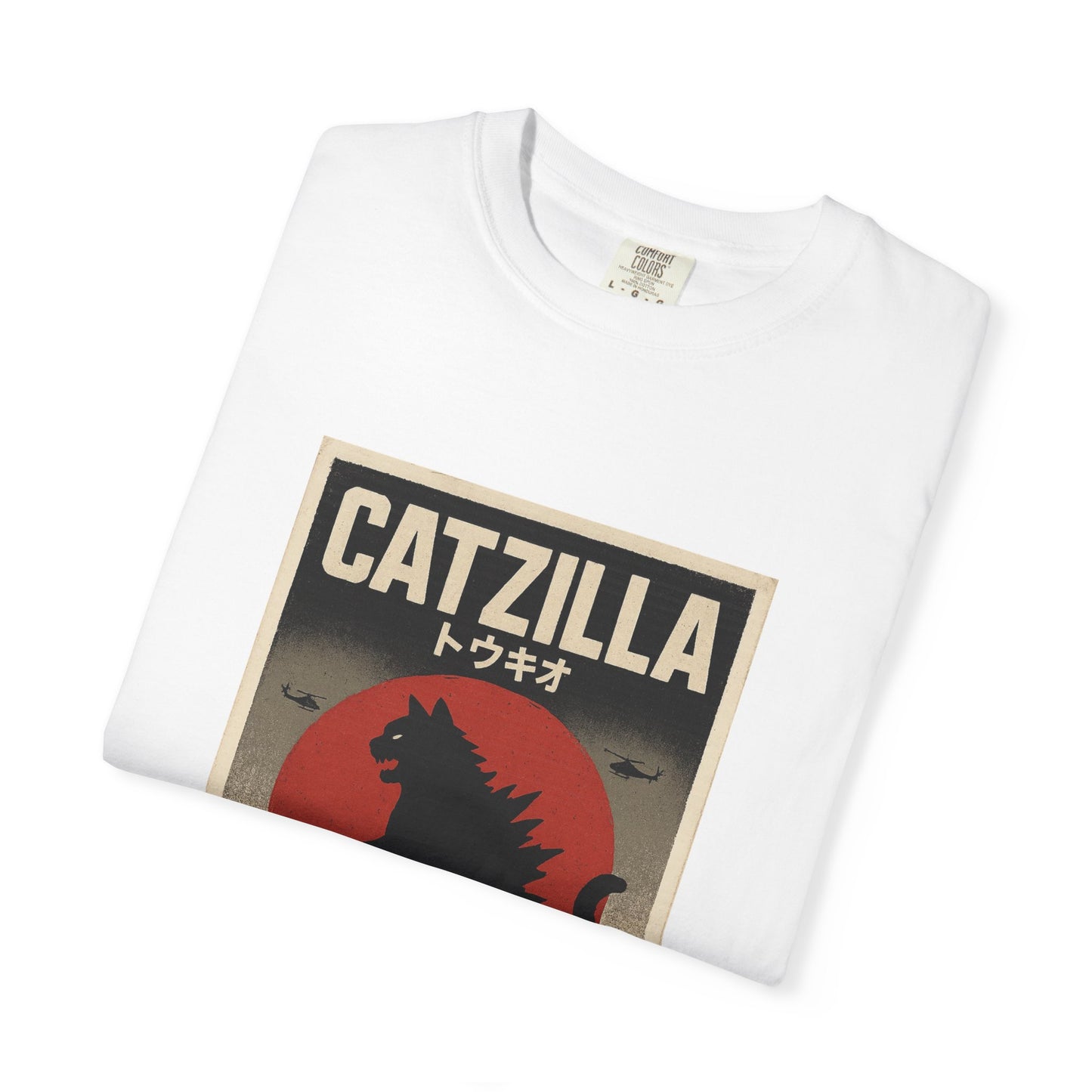 Catzilla Tokyo Retro Graphic Tee – Comfort Colors® Unisex