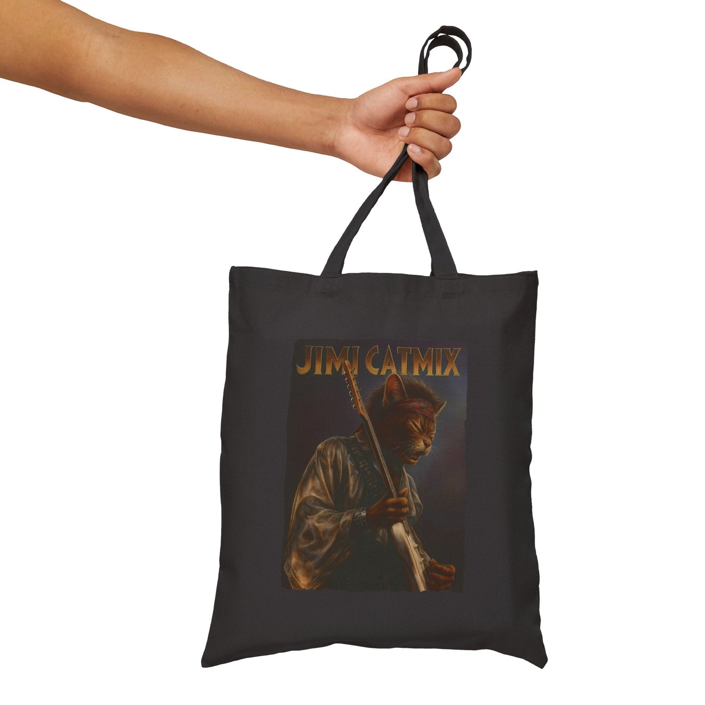 Jimi Catmix Cat Tote – Funny Rock Canvas Bag