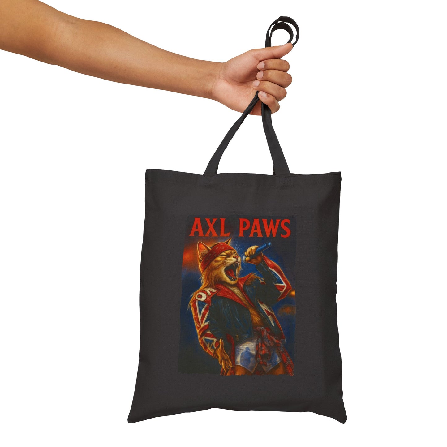 Axl Paws Cat Tote – Funny Rock Canvas Bag