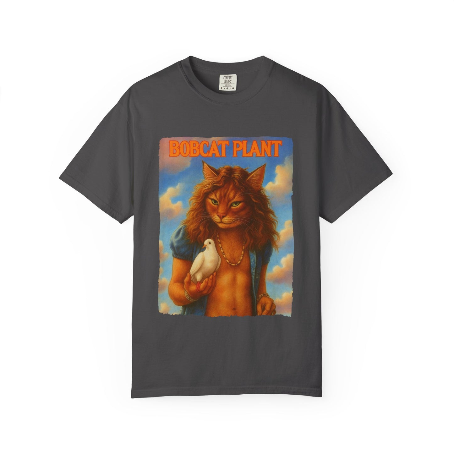Bobcat Plant Tee – Vintage Cat Rock Poster Graphic