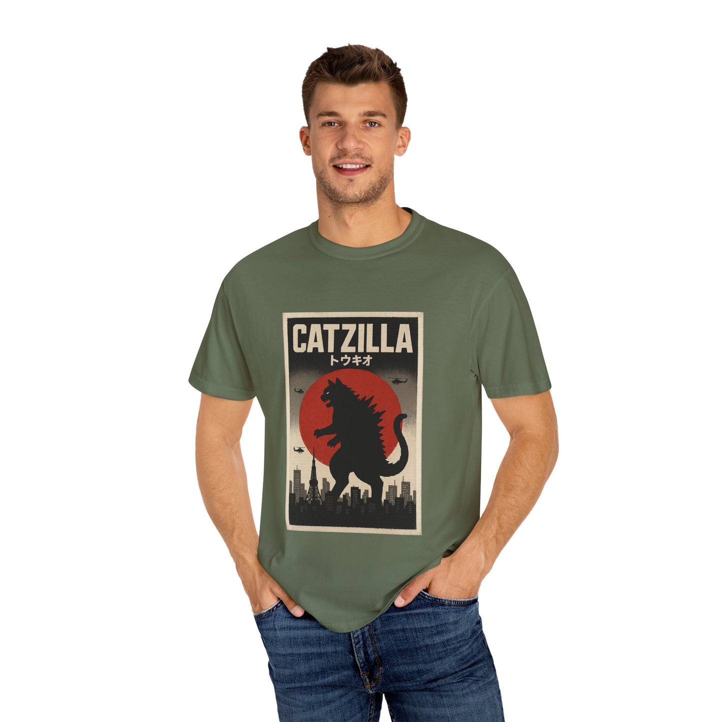 Catzilla Tokyo Retro Graphic Tee – Comfort Colors® Unisex