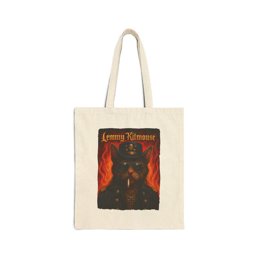 Lemmy Kilmouse Cat Tote – Funny Metal Canvas Bag