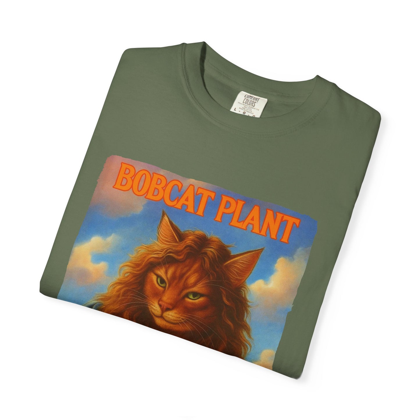 Bobcat Plant Tee – Vintage Cat Rock Poster Graphic