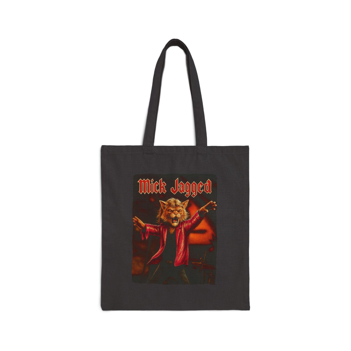 Mick Jagged Cat Tote – Funny Rock Canvas Bag