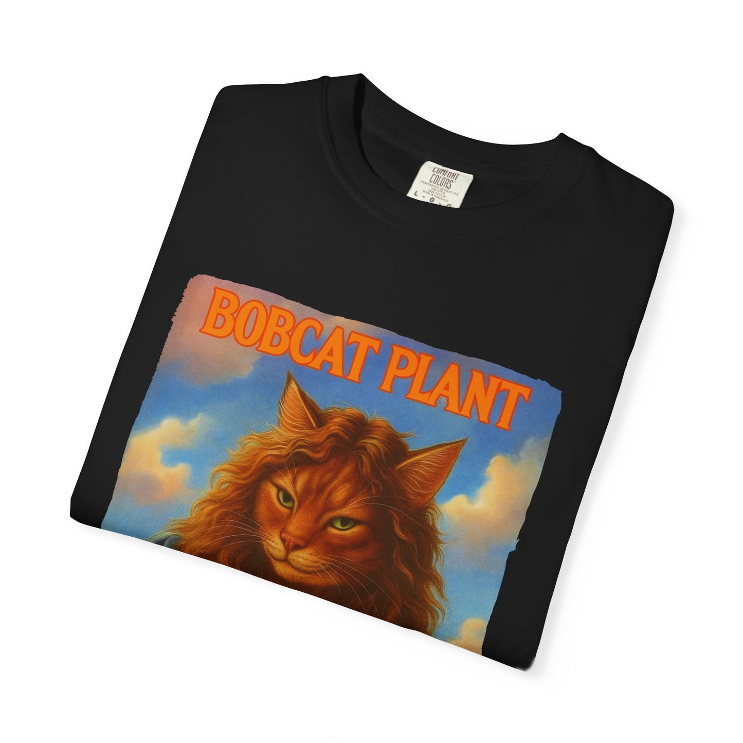 Bobcat Plant Tee – Vintage Cat Rock Poster Graphic