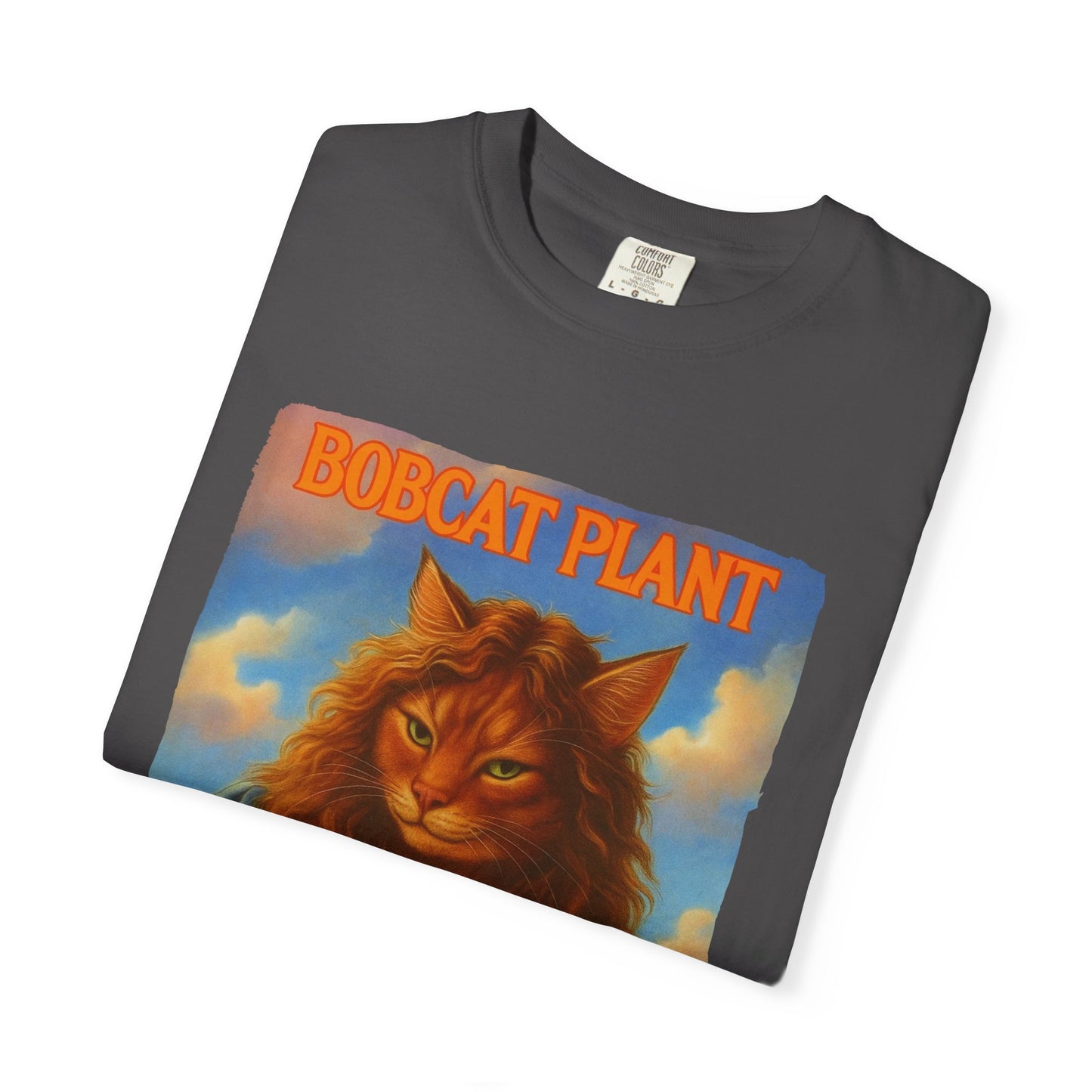 Bobcat Plant Tee – Vintage Cat Rock Poster Graphic
