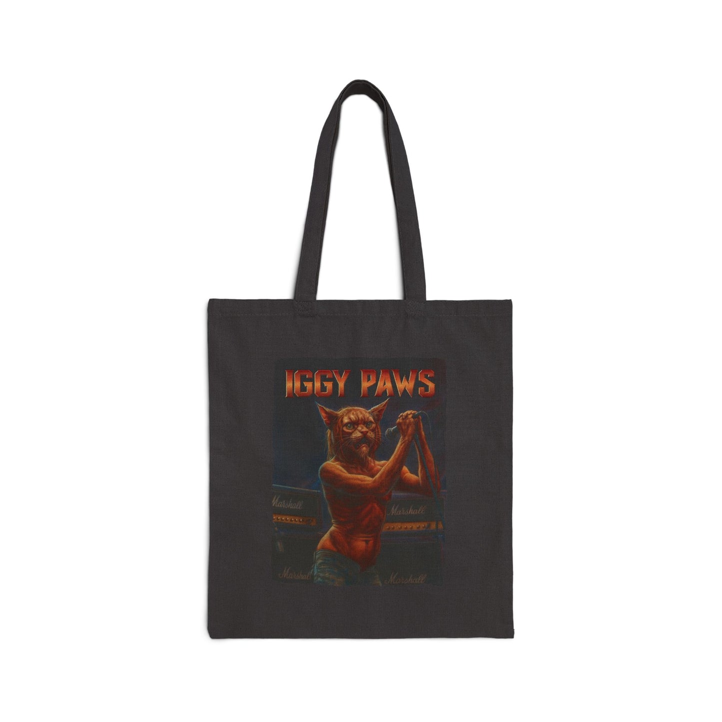 Iggy Paws Cat Tote – Funny Rock Canvas Bag
