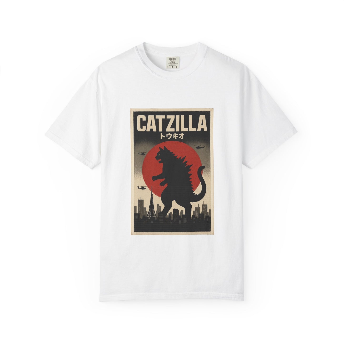 Catzilla Tokyo Retro Graphic Tee – Comfort Colors® Unisex