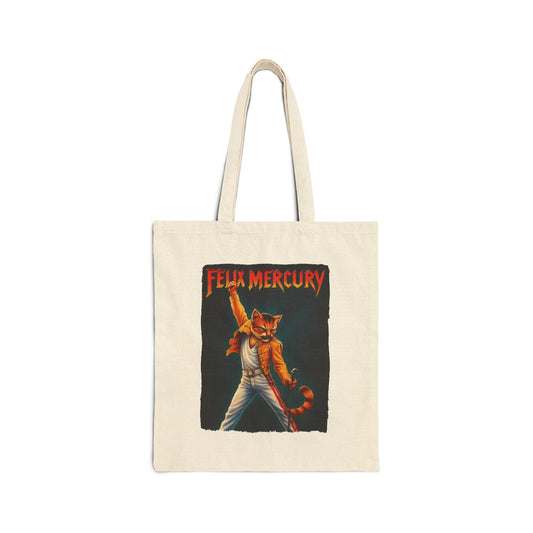 Felix Mercury Cat Tote – Funny Rock Canvas Bag