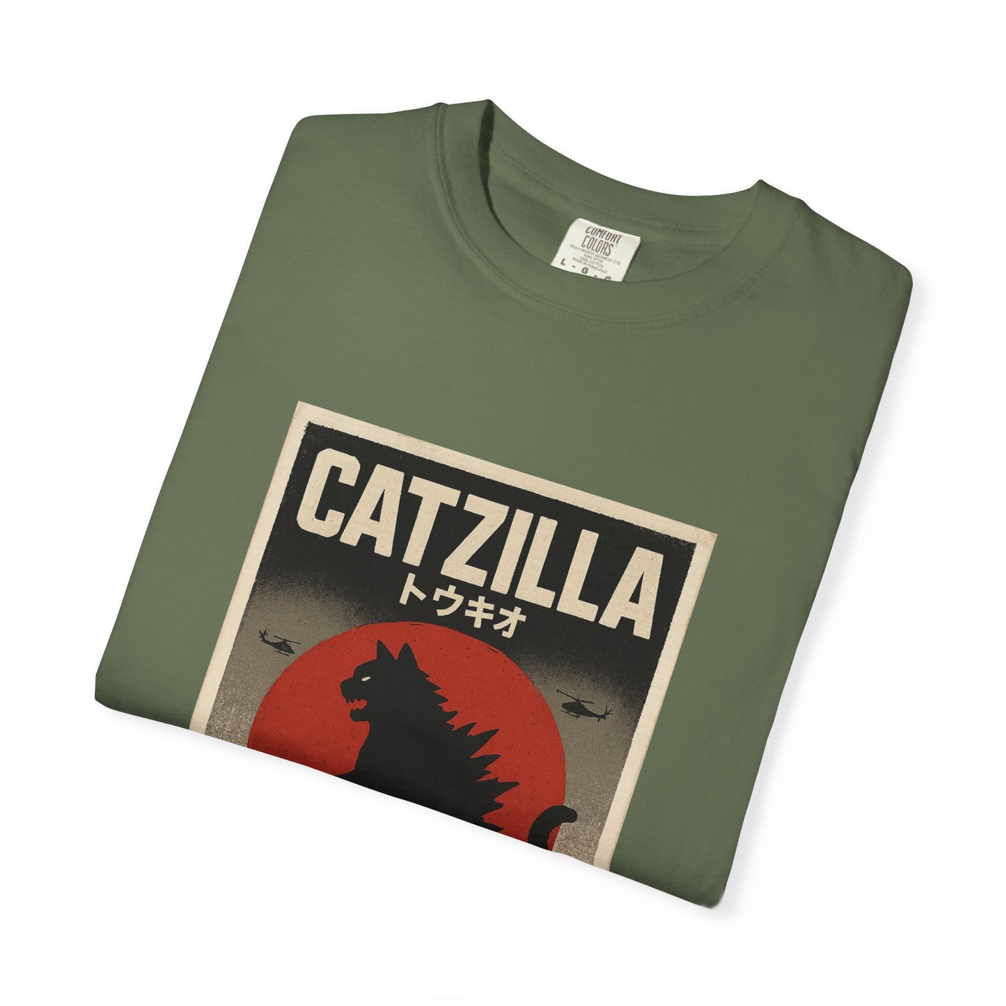 Catzilla Tokyo Retro Graphic Tee – Comfort Colors® Unisex