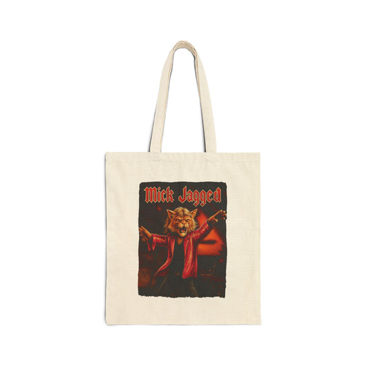 Mick Jagged Cat Tote – Funny Rock Canvas Bag