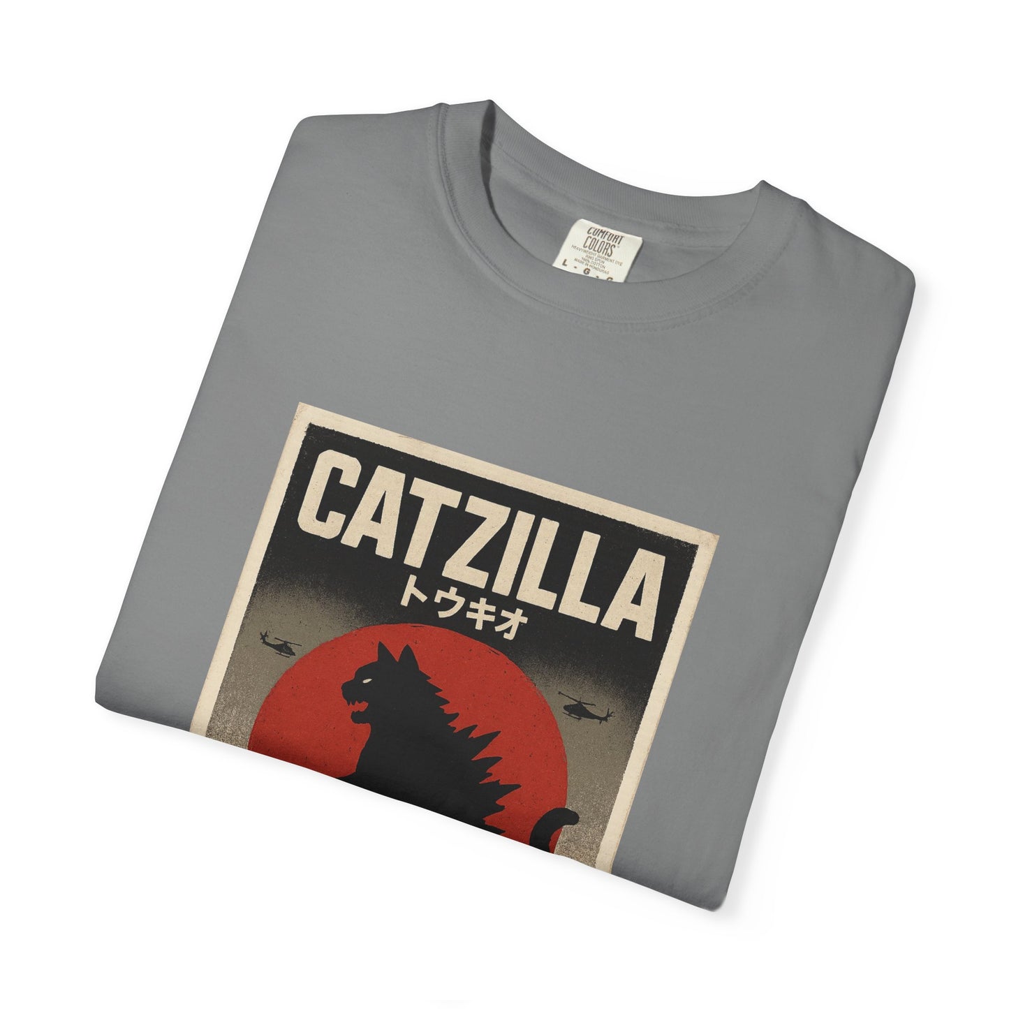 Catzilla Tokyo Retro Graphic Tee – Comfort Colors® Unisex
