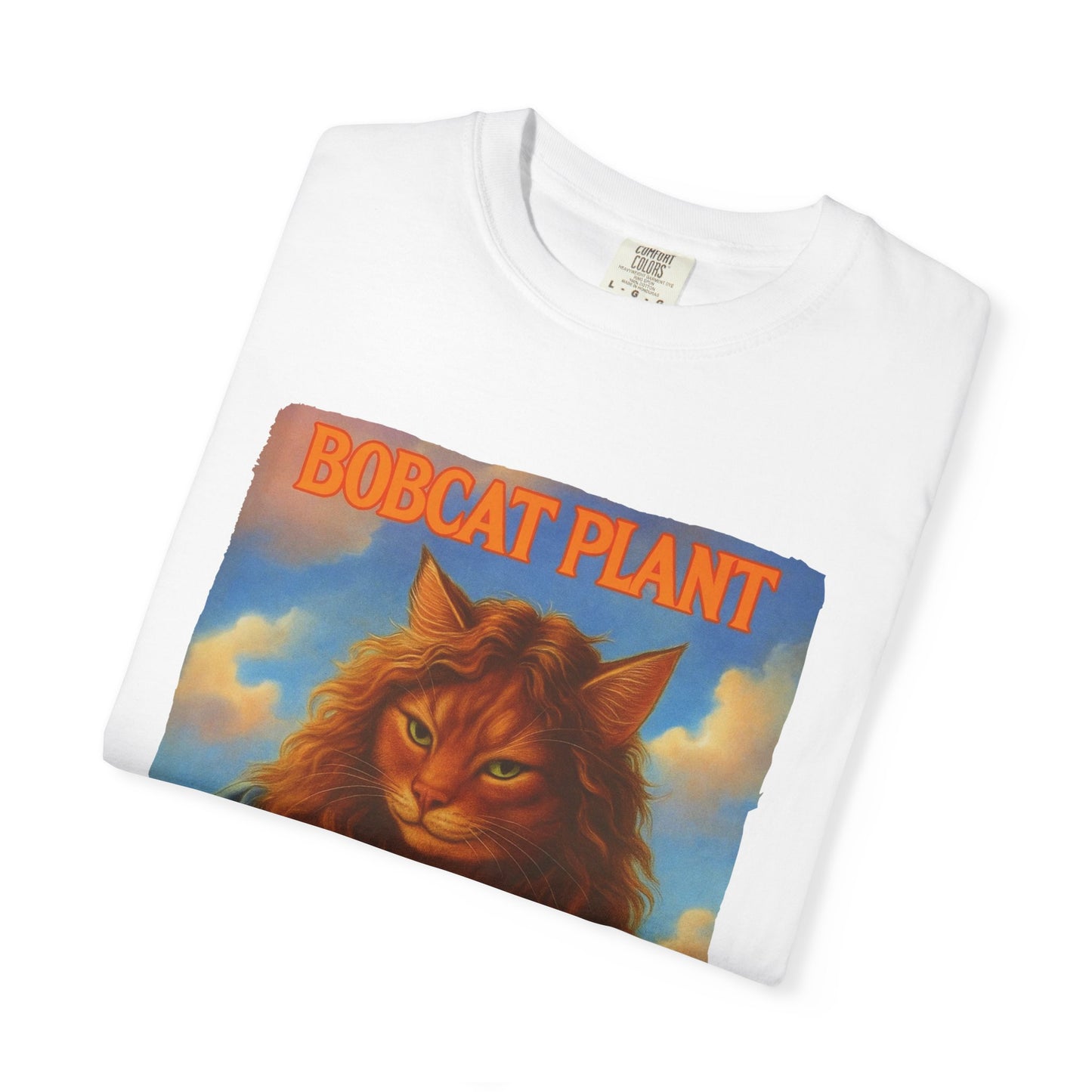 Bobcat Plant Tee – Vintage Cat Rock Poster Graphic