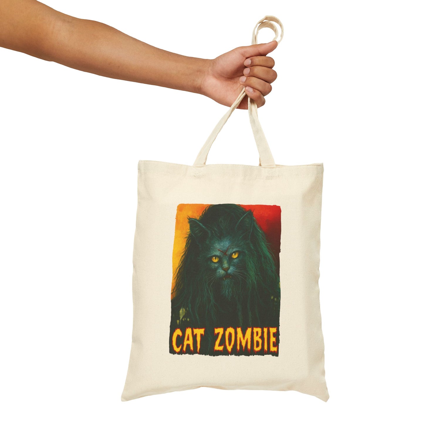 Cat Zombie Tote – Spooky Cute Canvas Bag