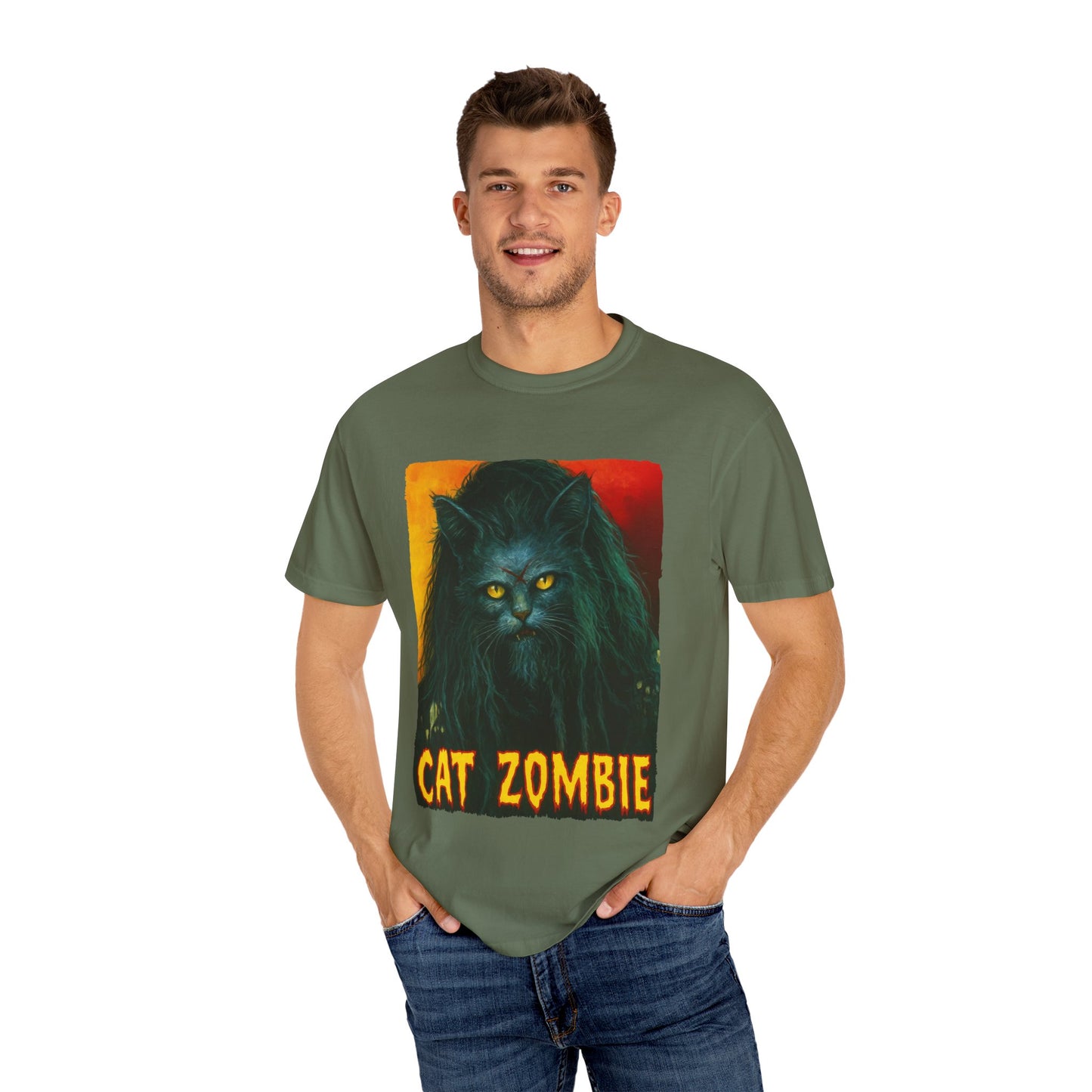 Cat Zombie Tee – Horror Cat Graphic Shirt