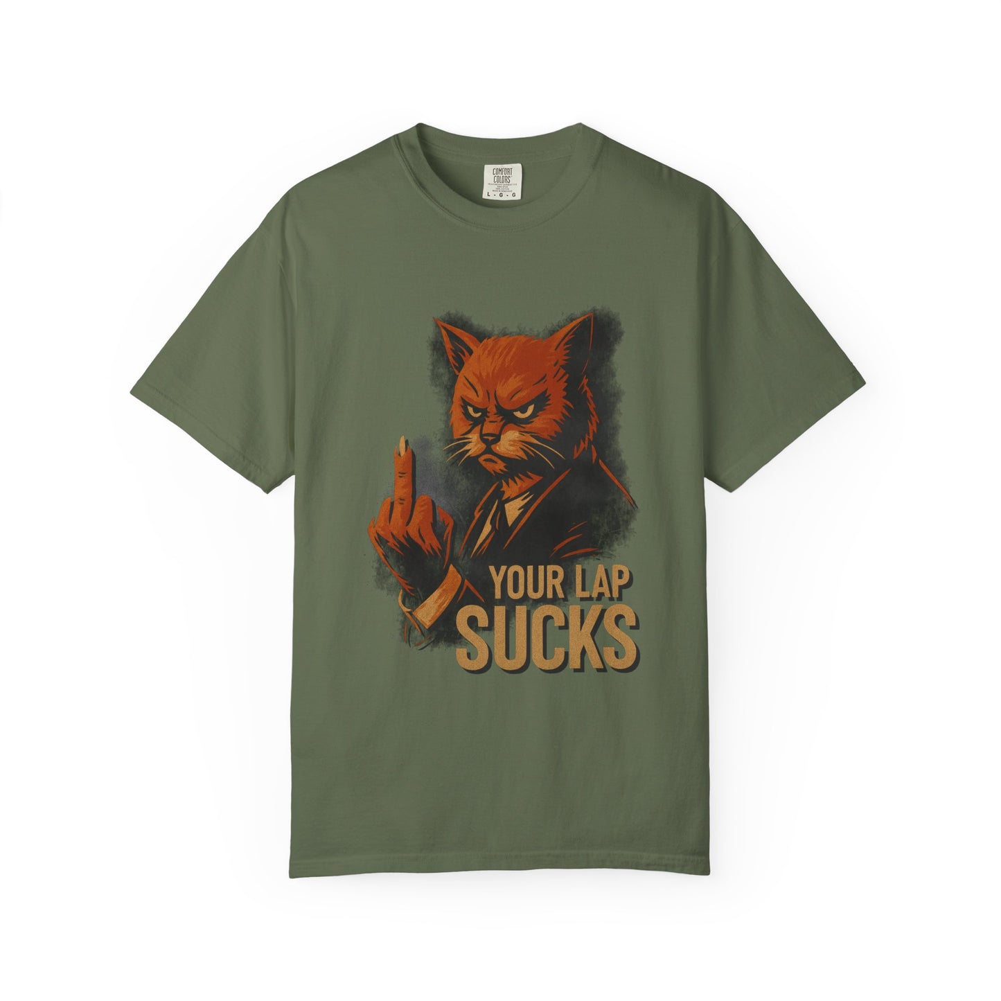 Grumpy Cat Middle Finger Tee – “Your Lap Sucks” Funny Unisex T-Shirt
