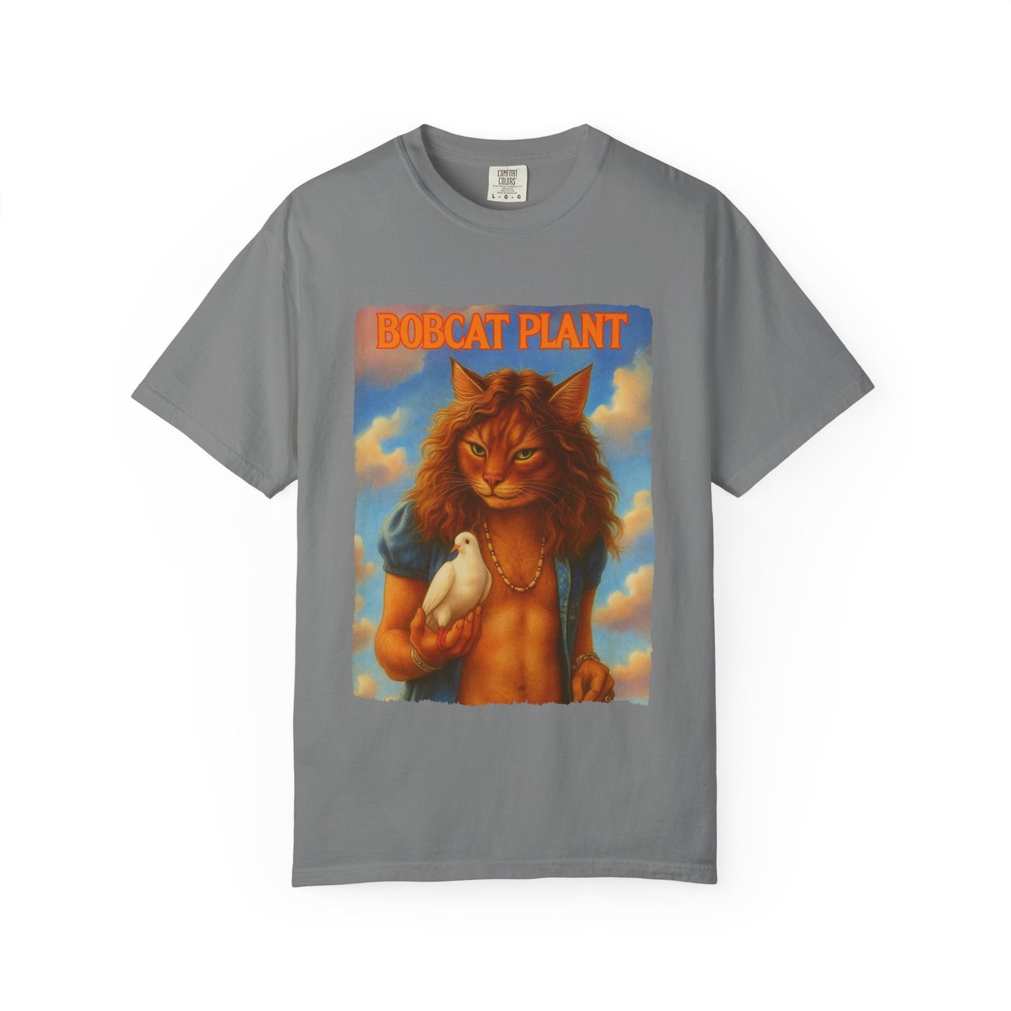 Bobcat Plant Tee – Vintage Cat Rock Poster Graphic