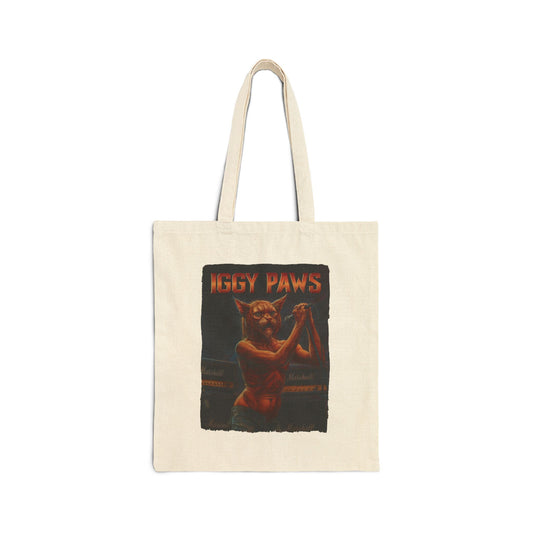 Iggy Paws Cat Tote – Funny Rock Canvas Bag