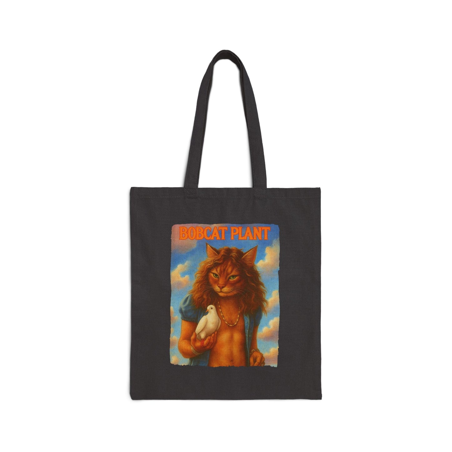 Bobcat Plant Cat Tote – Funny Rock Canvas Bag