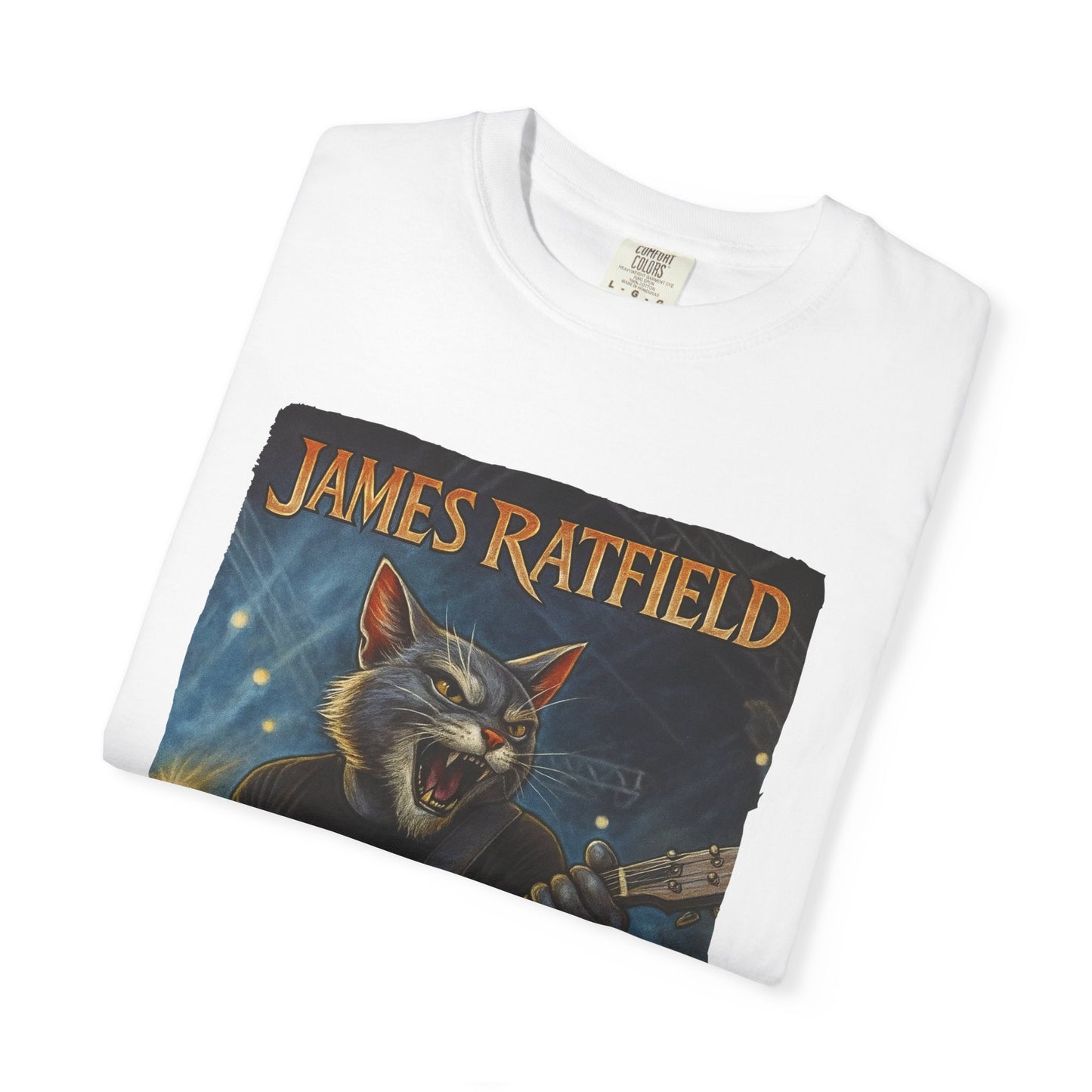 James Ratfield Tee – Cat Guitarist Rock Graphic