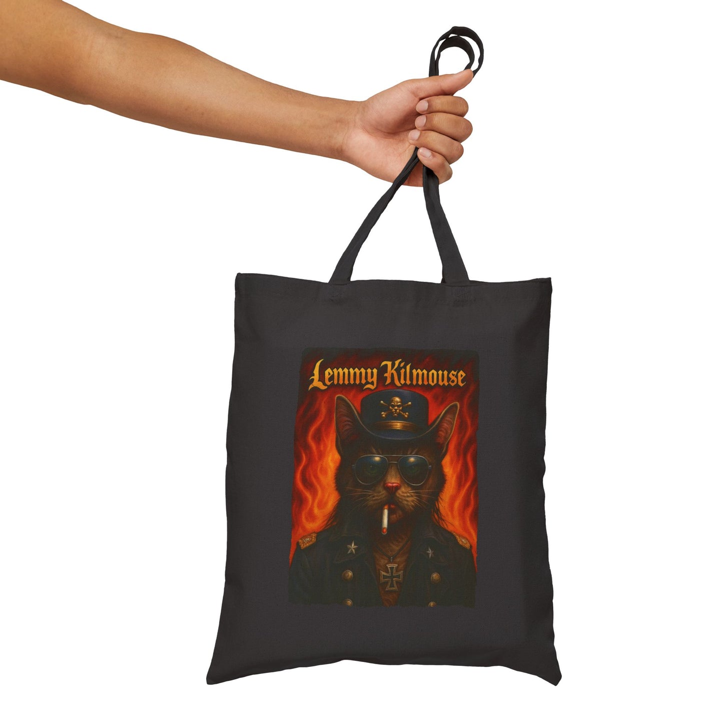 Lemmy Kilmouse Cat Tote – Funny Metal Canvas Bag