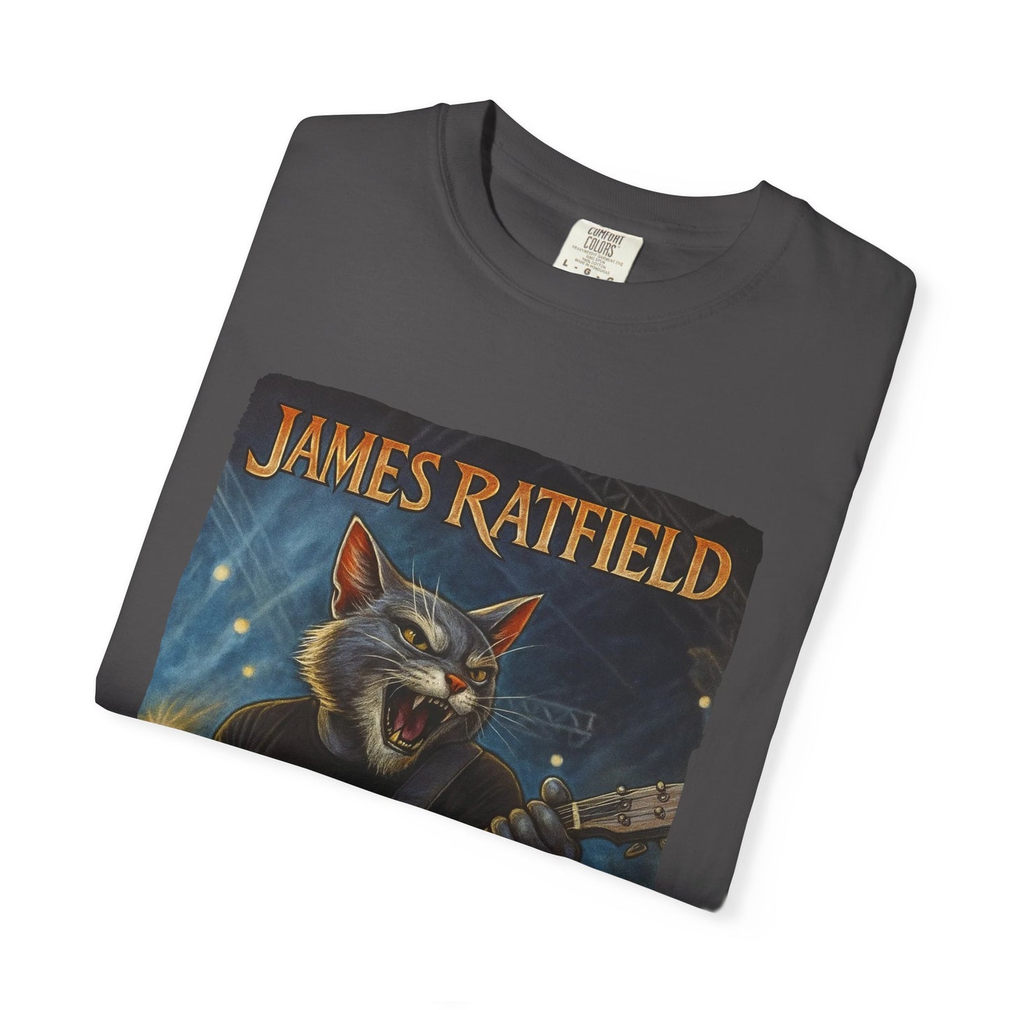 James Ratfield Tee – Cat Guitarist Rock Graphic