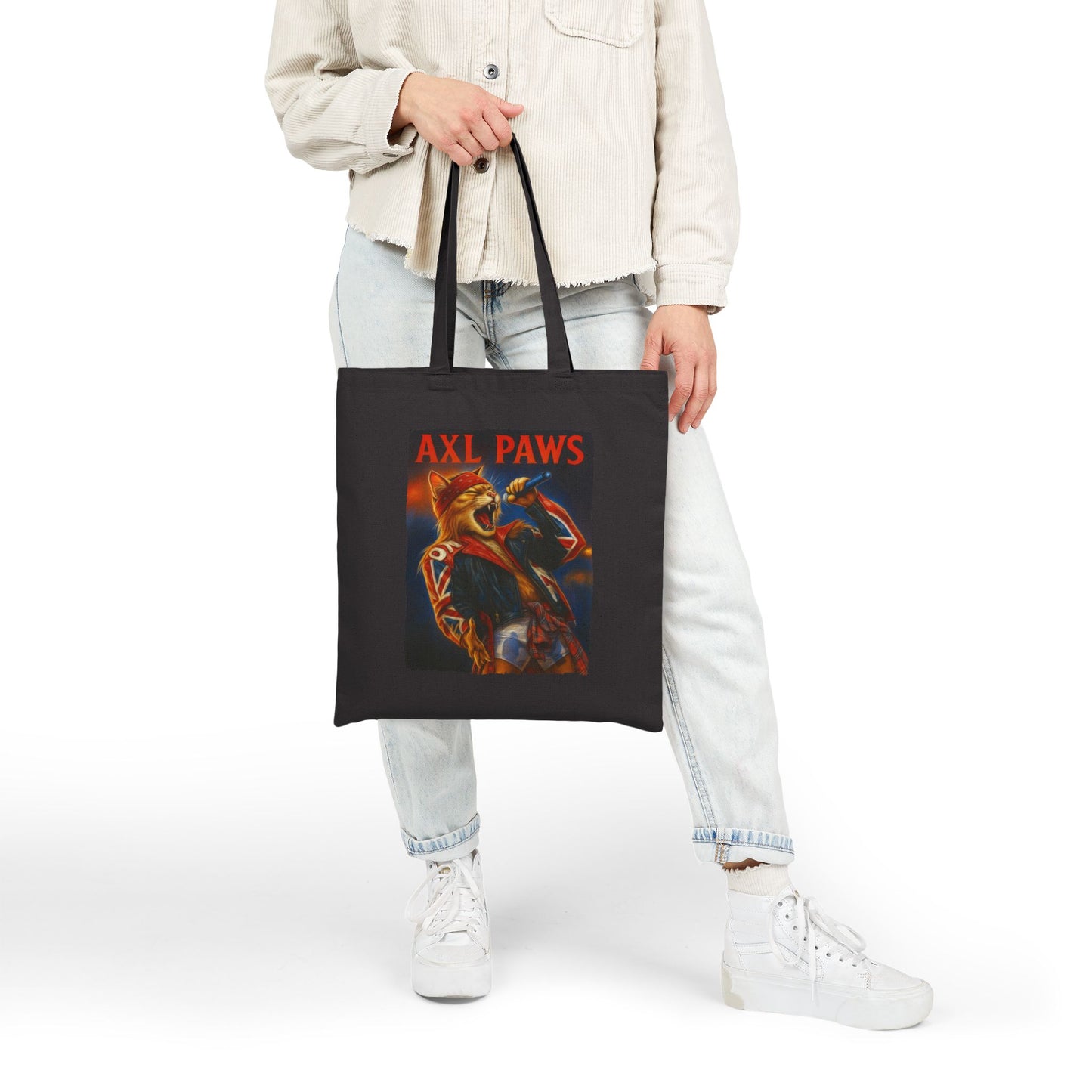 Axl Paws Cat Tote – Funny Rock Canvas Bag