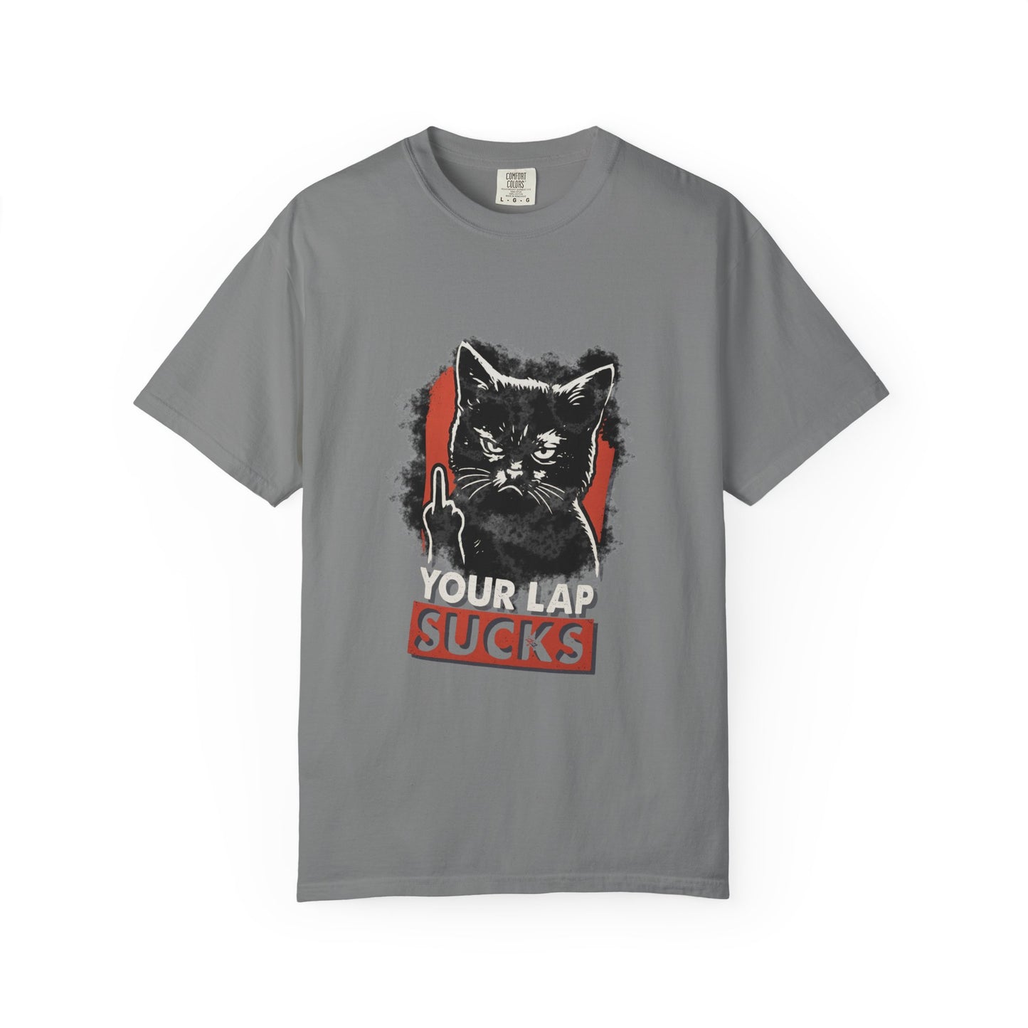 Grumpy Cat Middle Finger Tee – “Your Lap Sucks” Funny Unisex T-Shirt