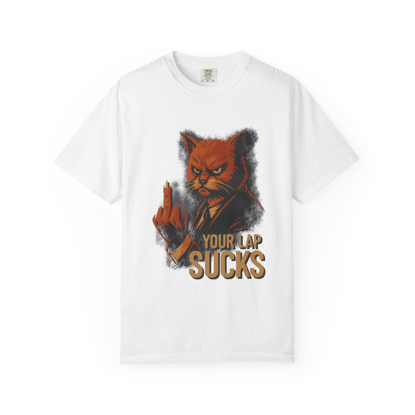 Grumpy Cat Middle Finger Tee – “Your Lap Sucks” Funny Unisex T-Shirt