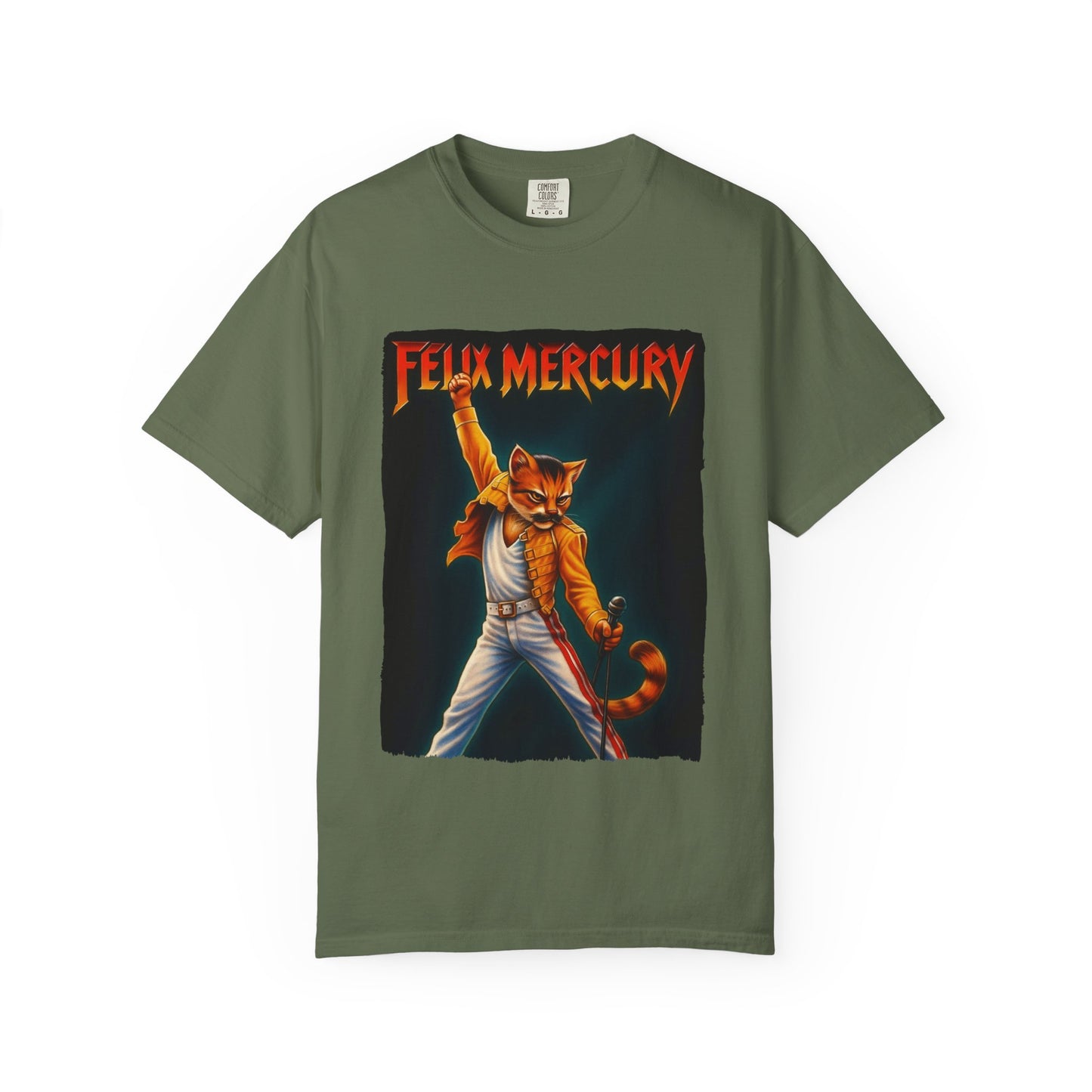 Felix Mercury Cat Rock T-Shirt – Cat Frontman Concert Graphic