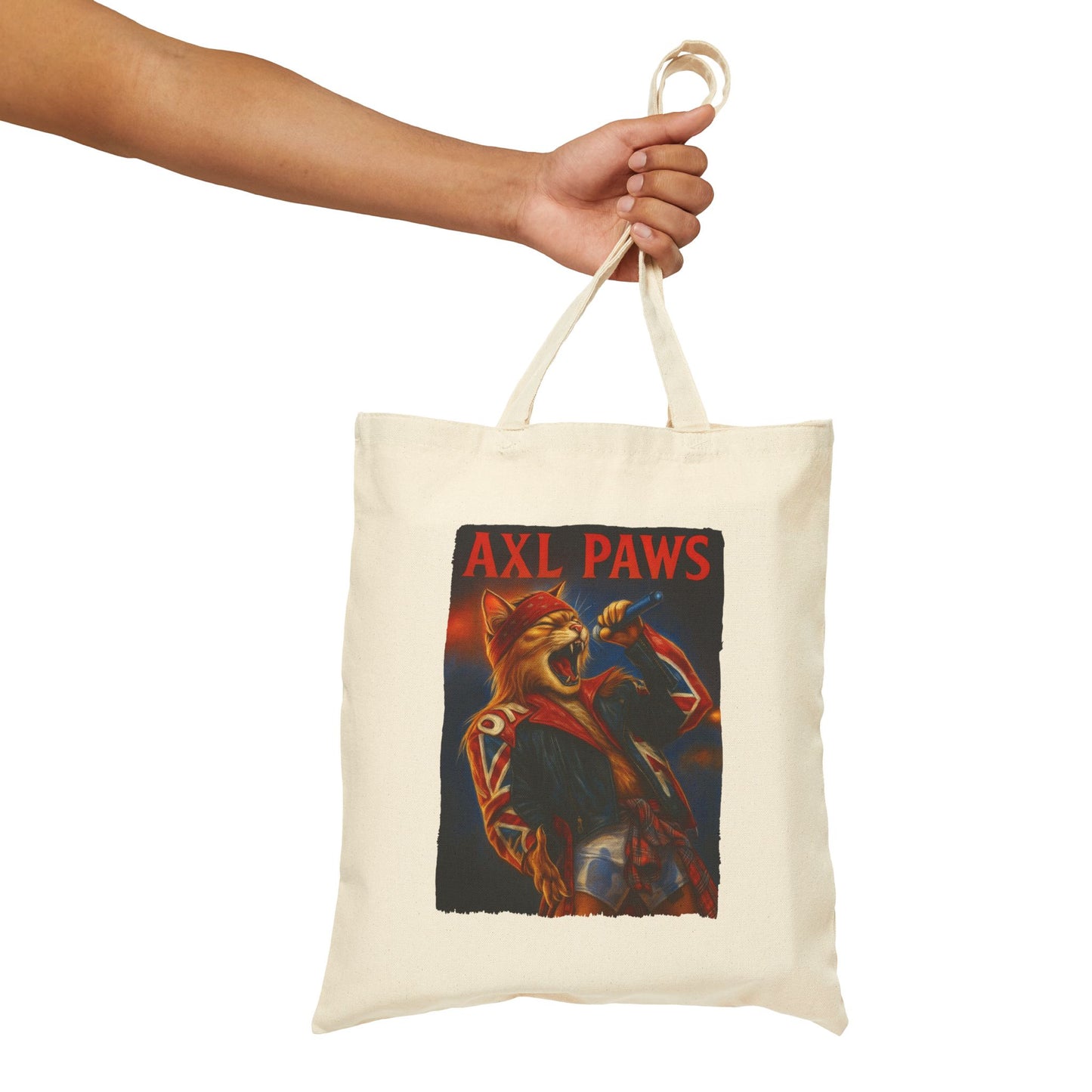 Axl Paws Cat Tote – Funny Rock Canvas Bag