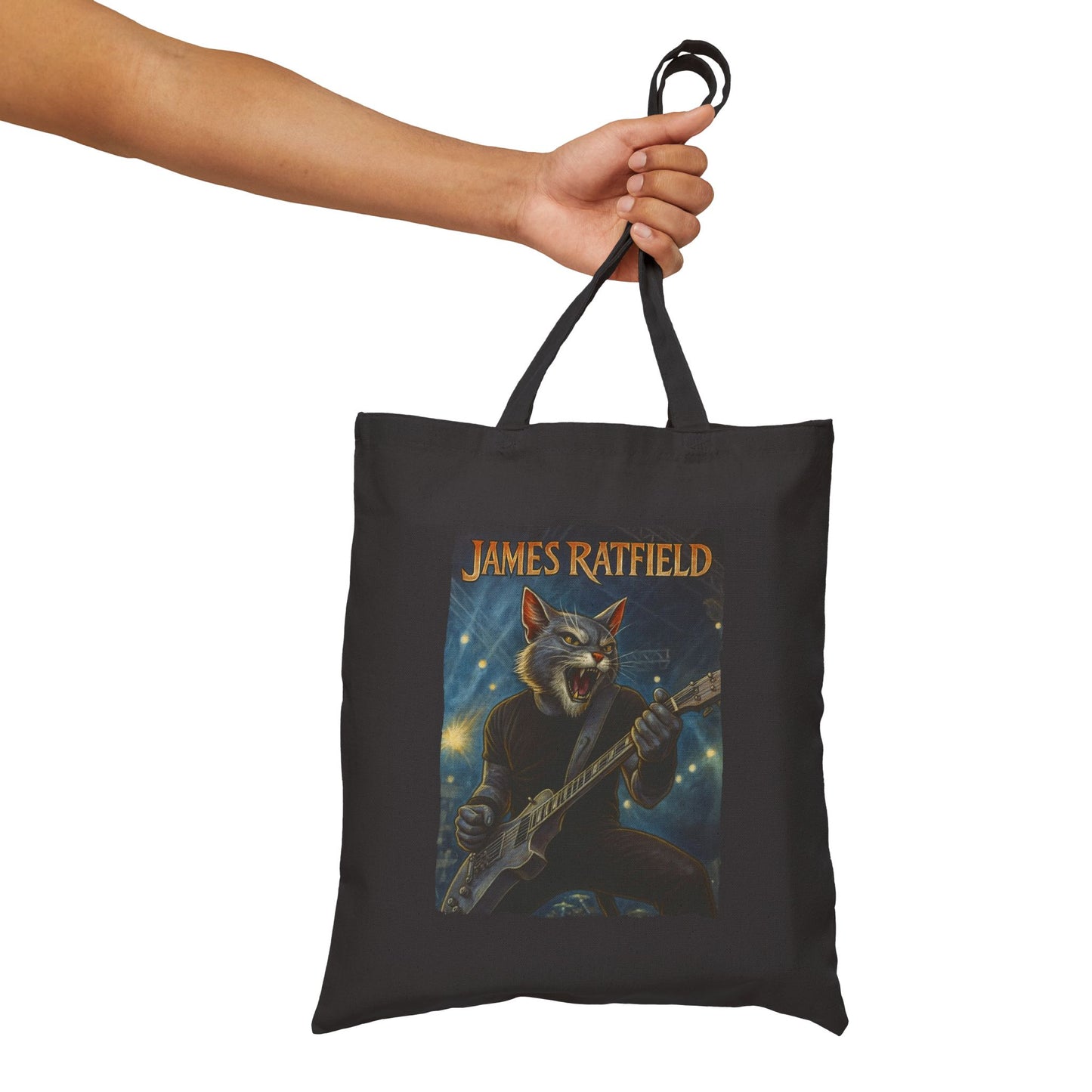 James Ratfield Cat Tote – Funny Metal Canvas Bag
