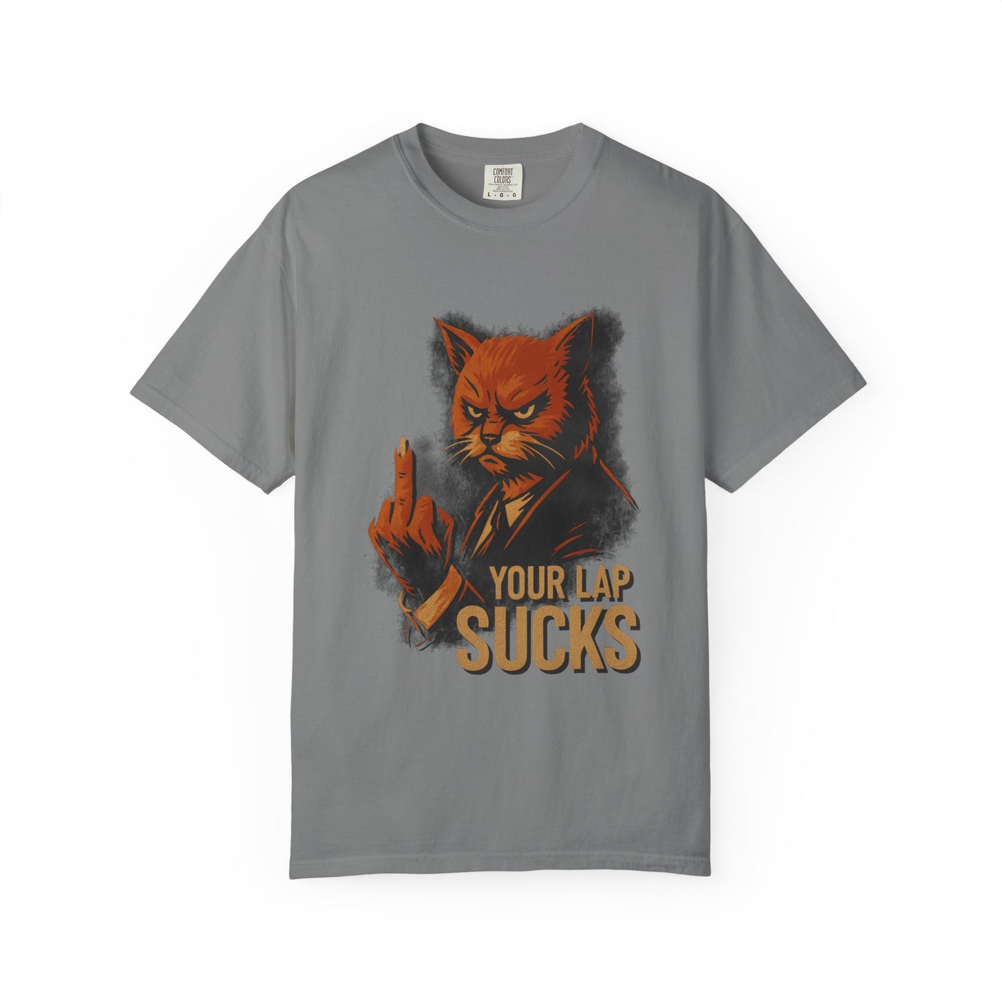 Grumpy Cat Middle Finger Tee – “Your Lap Sucks” Funny Unisex T-Shirt