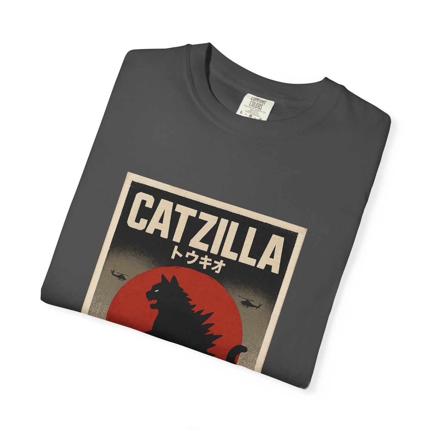 Catzilla Tokyo Retro Graphic Tee – Comfort Colors® Unisex