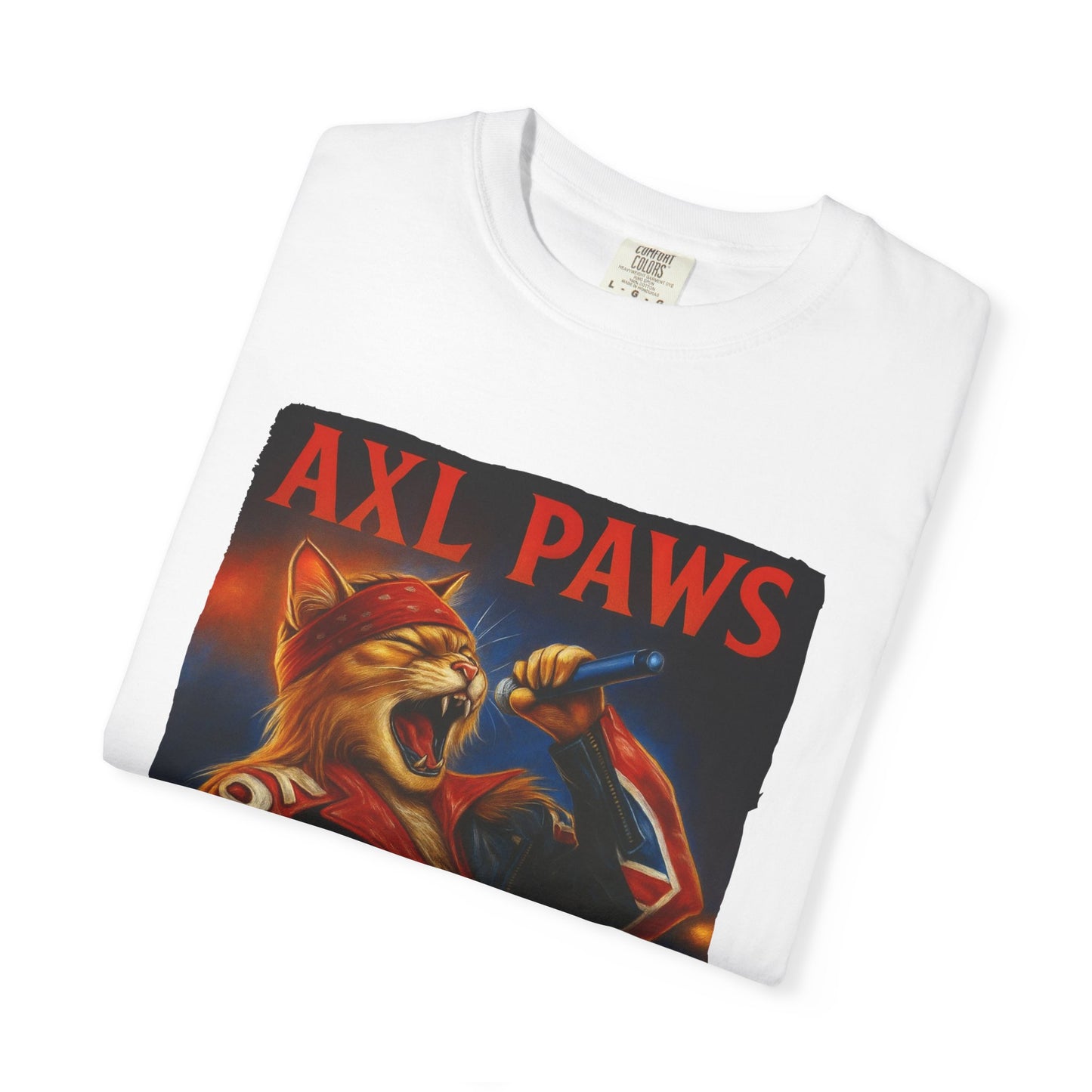 Axl Paws Tee – Cat Frontman Concert Graphic